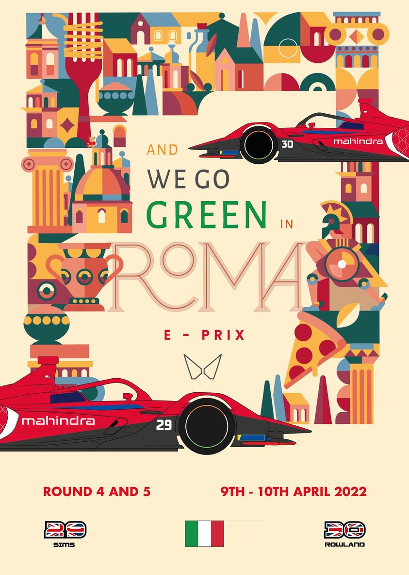 Poster Granpremio di Formula E Roma 2022